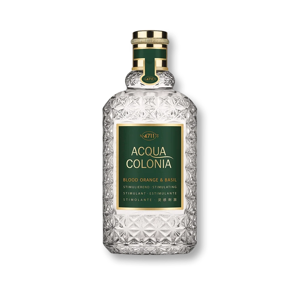 Mäurer & Wirtz 4711 Acqua Colonia Blood Orange & Basil manufacturer bottle, linked from the supplied product catalogue.