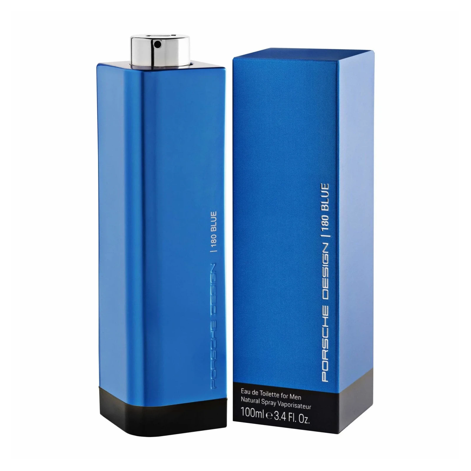 Porsche Design 180 Blue manufacturer bottle, linked from the supplied product catalogue.