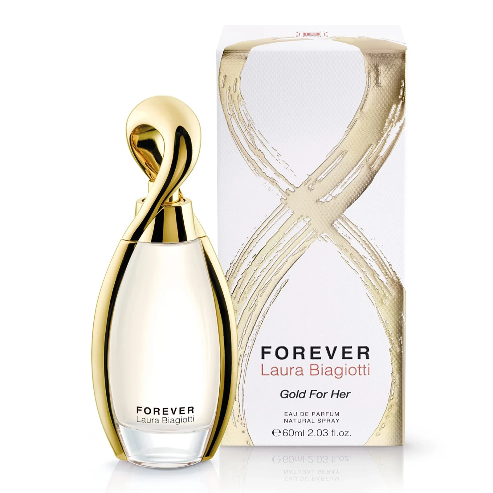 Laura Biagiotti Forever Gold For Her manufacturer bottle, linked from the supplied product catalogue.