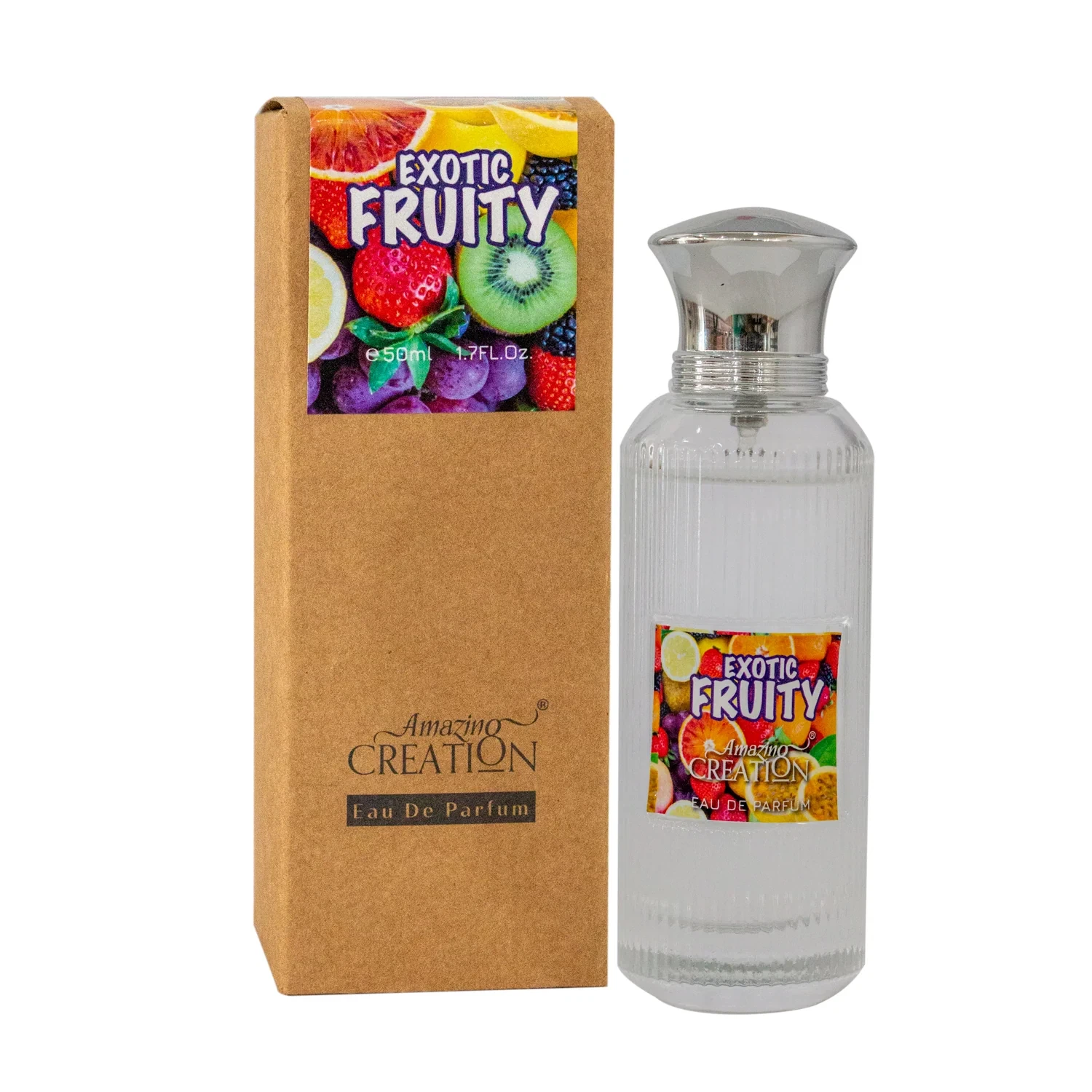 Scent Magic Exotic Fruity manufacturer bottle, linked from the supplied product catalogue.