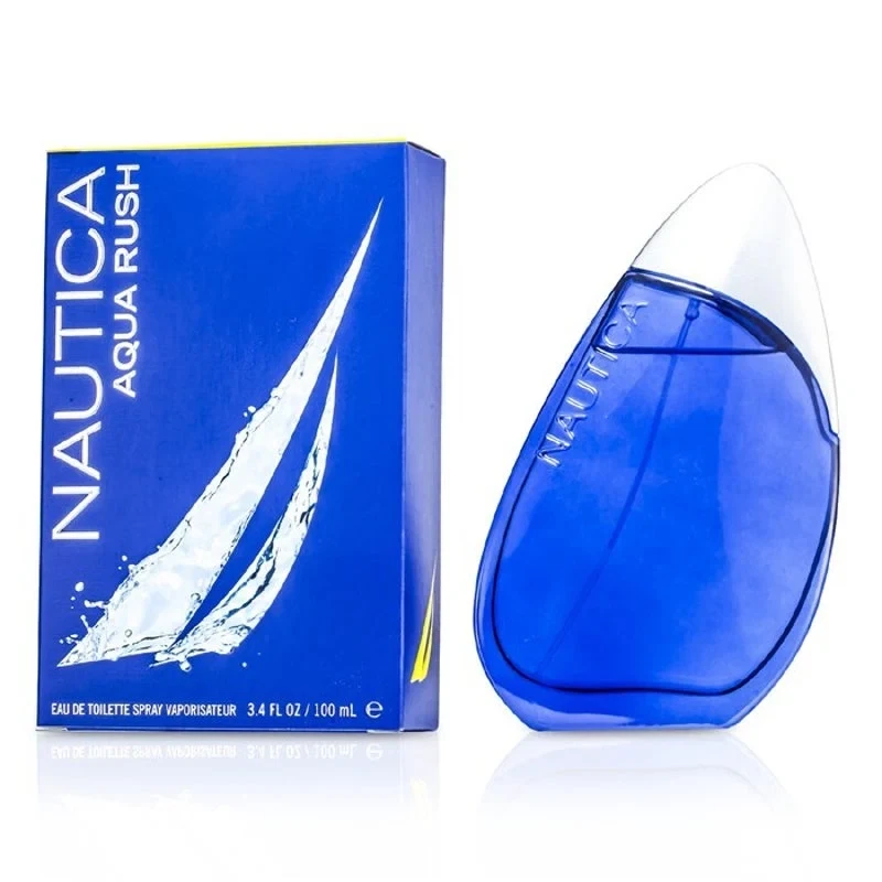 Nautica Aqua Rush manufacturer bottle, linked from the supplied product catalogue.