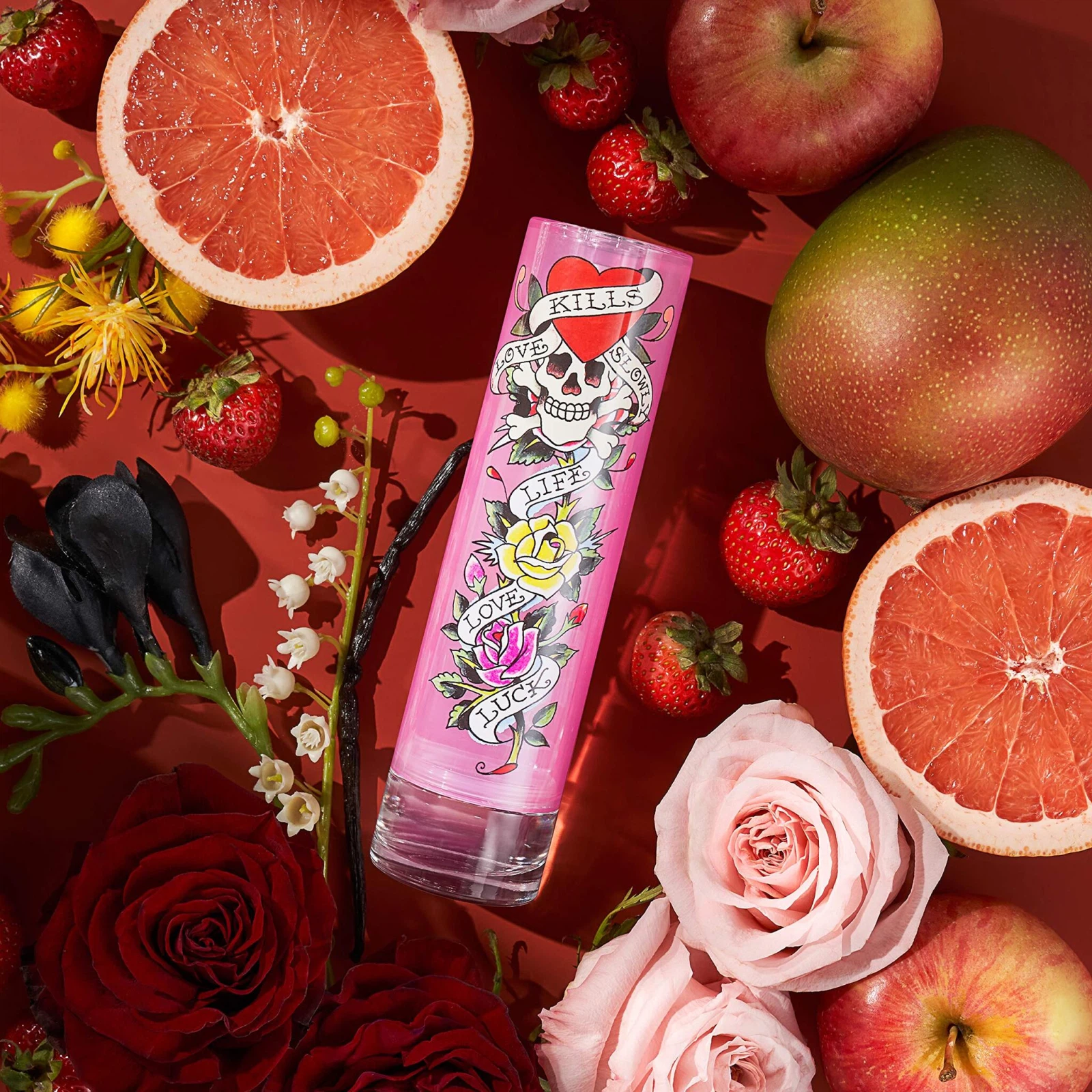 Christian Audigier Ed Hardy Spray manufacturer bottle, linked from the supplied product catalogue.