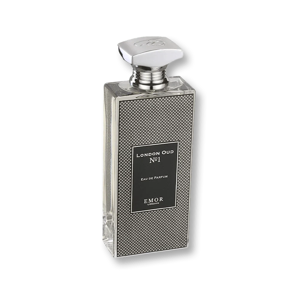 Emor London Oud No.1 manufacturer bottle, linked from the supplied product catalogue.