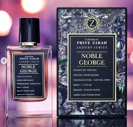 Zarah Noble George Pour Homme manufacturer bottle, linked from the supplied product catalogue.