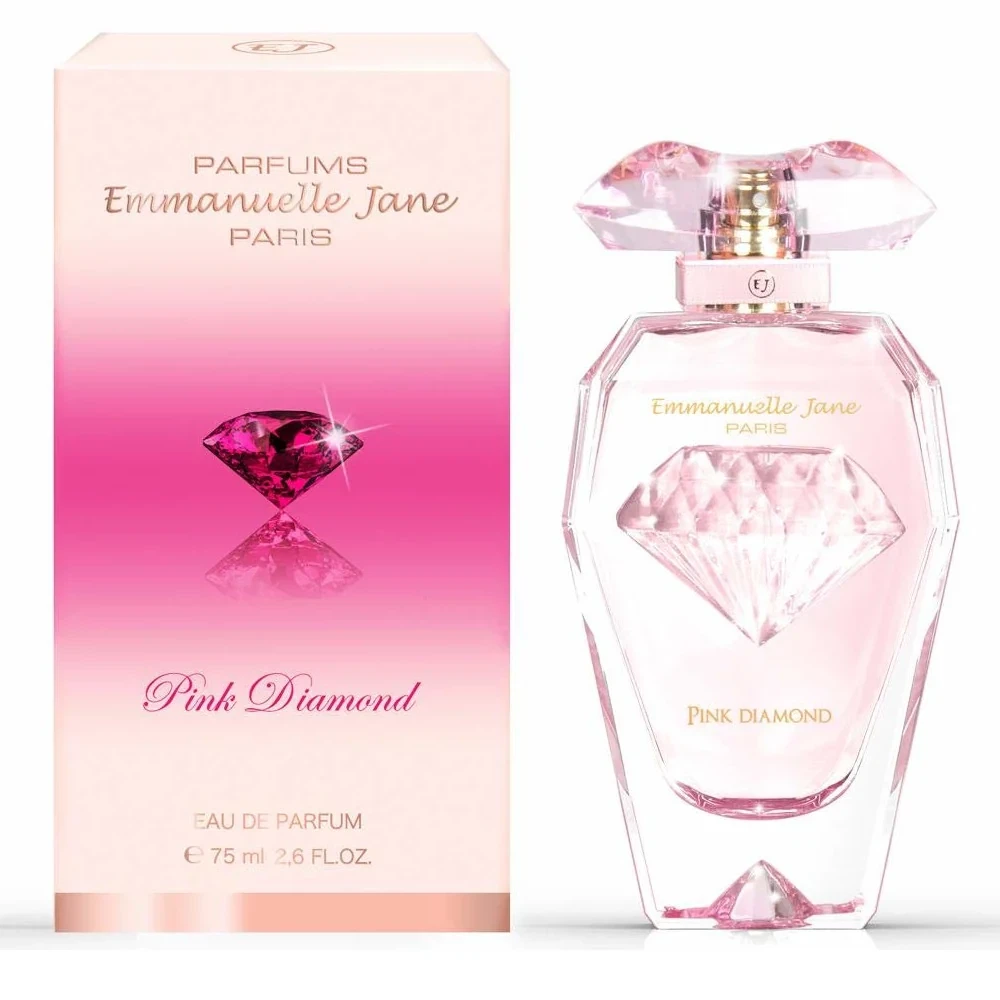 Emmanuelle Jane Pink Diamond manufacturer bottle, linked from the supplied product catalogue.