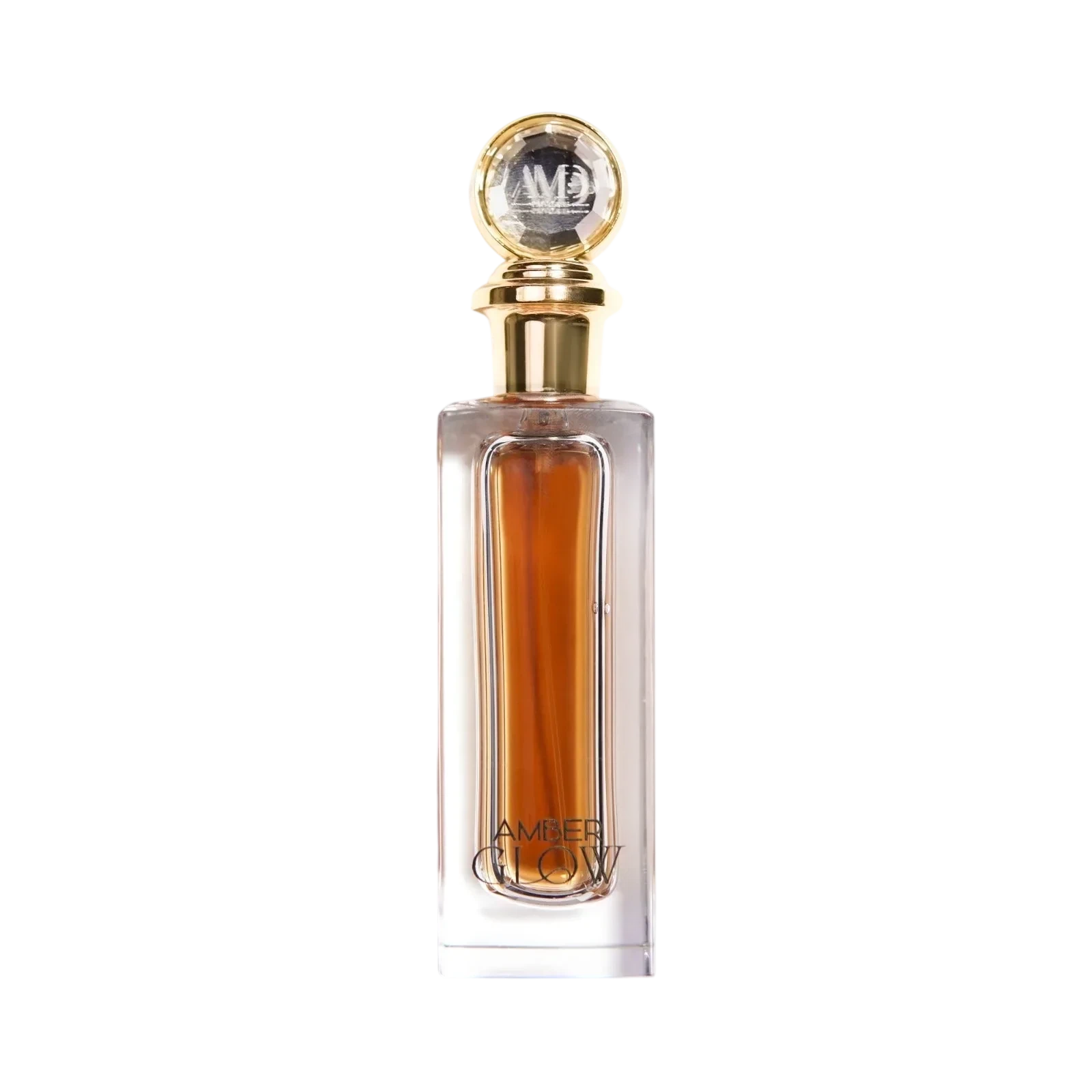 AMD Perfumes Amber Glow manufacturer bottle, linked from the supplied product catalogue.