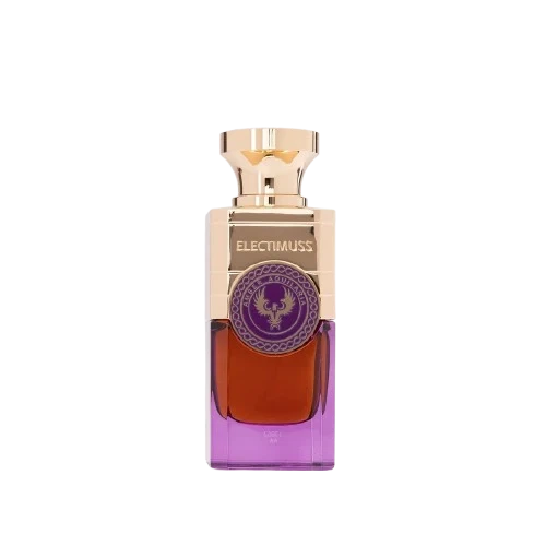 Electimuss Amber Aquilaria Pure Parfum manufacturer bottle, linked from the supplied product catalogue.