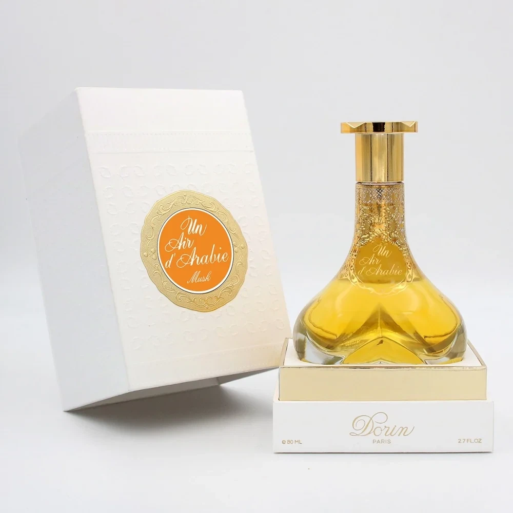 Dorin Un Air D'Arabie Musc Spy manufacturer bottle, linked from the supplied product catalogue.