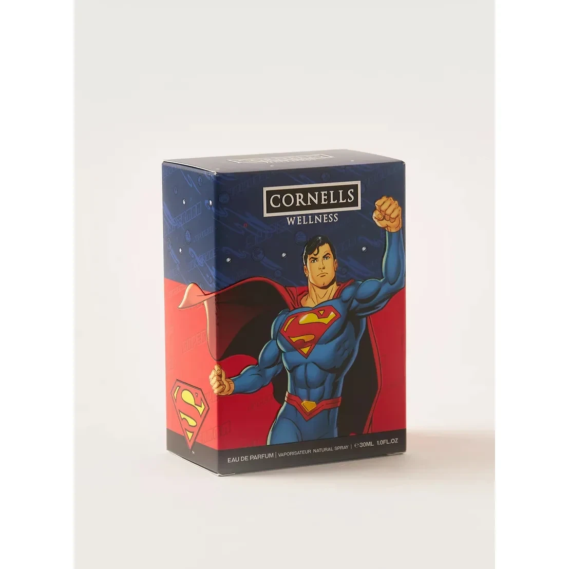 Cornells Superman Spray For Kids manufacturer bottle, linked from the supplied product catalogue.
