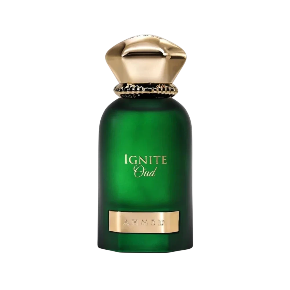 Ahmed Al Maghribi Ignite Oud manufacturer bottle, linked from the supplied product catalogue.