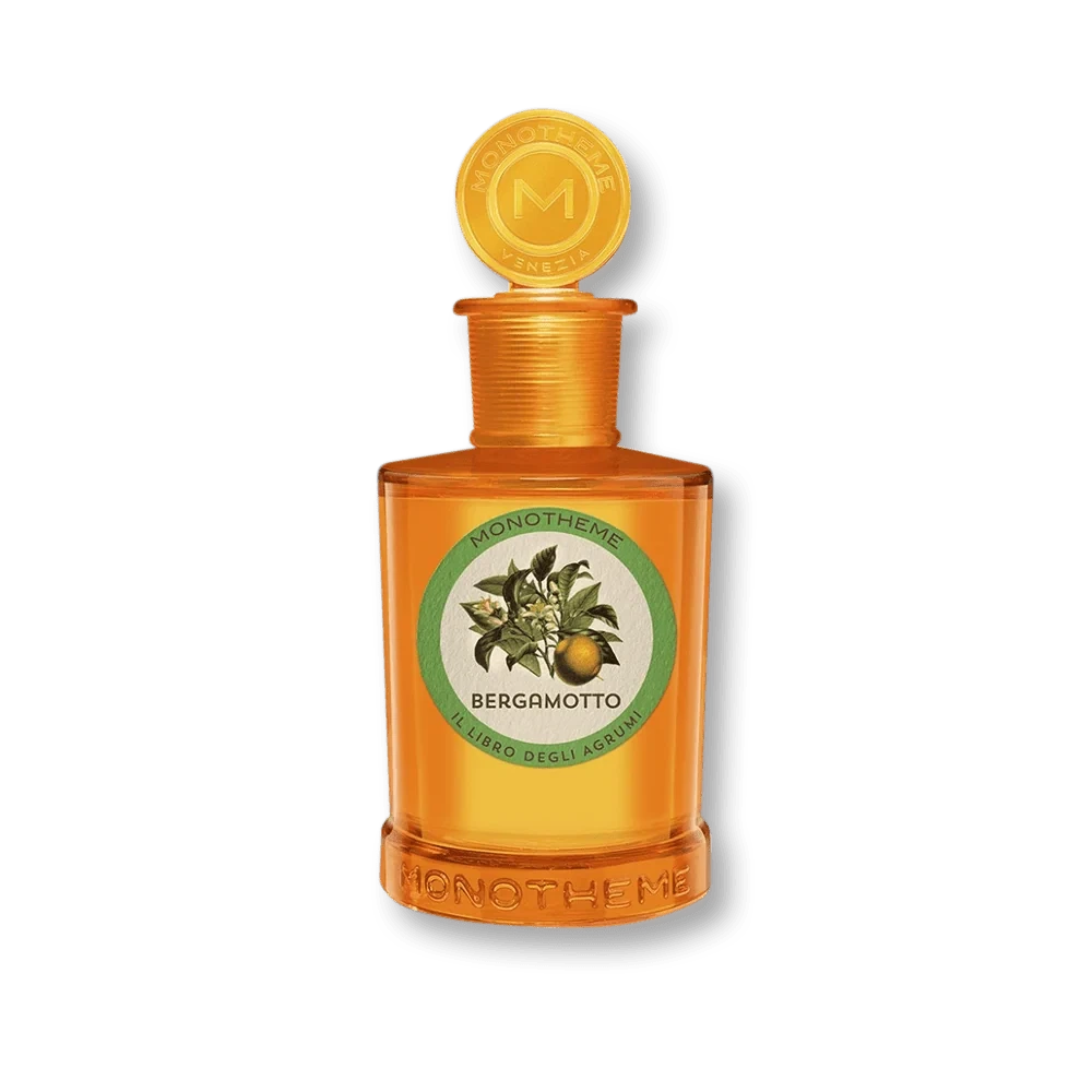 Monotheme Bergamotto manufacturer bottle, linked from the supplied product catalogue.