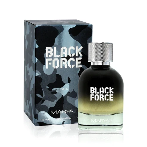 Maryaj Black Force manufacturer bottle, linked from the supplied product catalogue.
