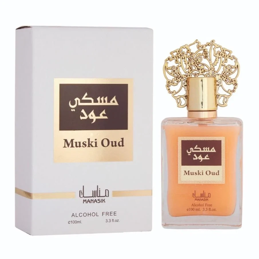 Al Fakhr Manasik Muski Oud Non Alcoholic manufacturer bottle, linked from the supplied product catalogue.