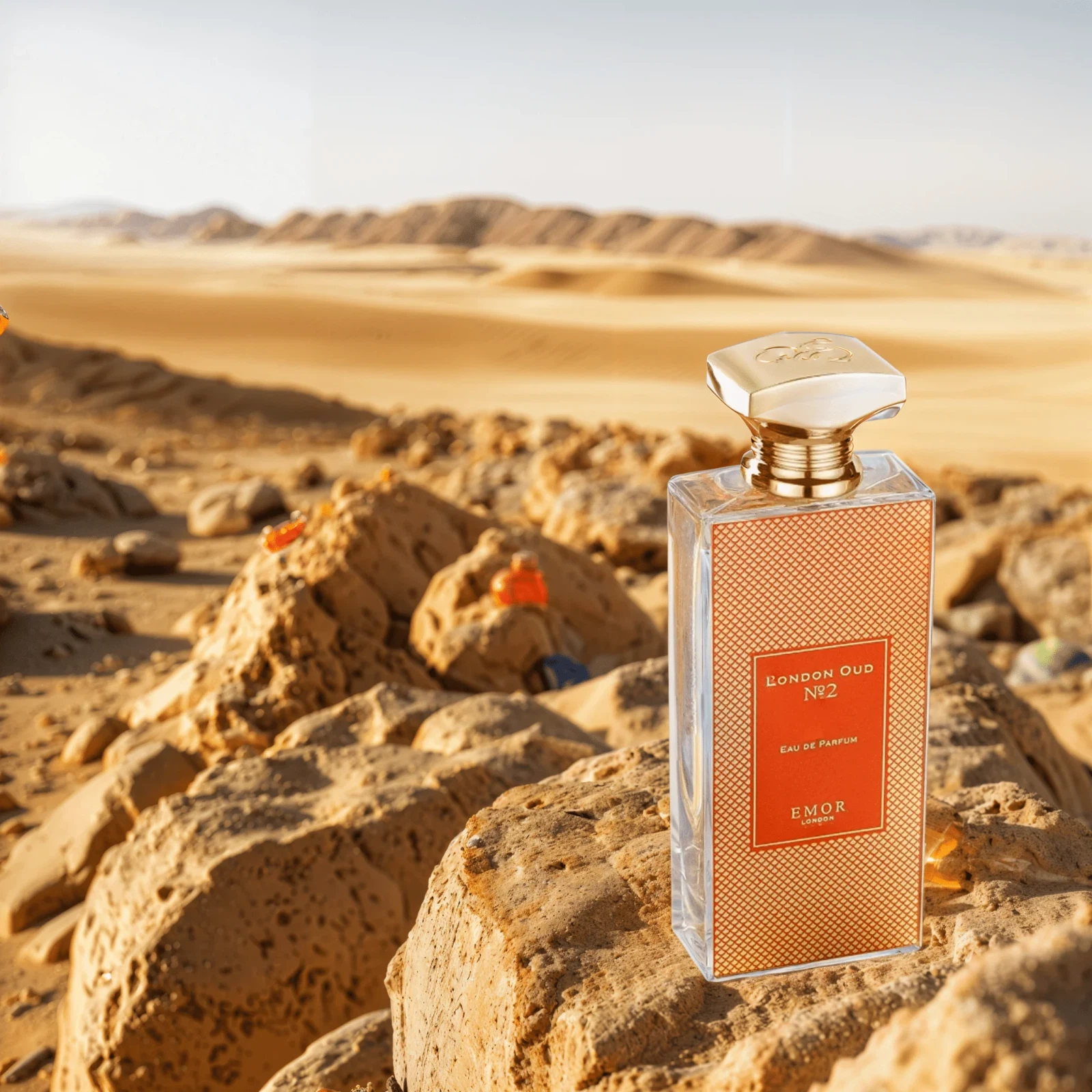 Emor London Oud No.2 manufacturer bottle, linked from the supplied product catalogue.