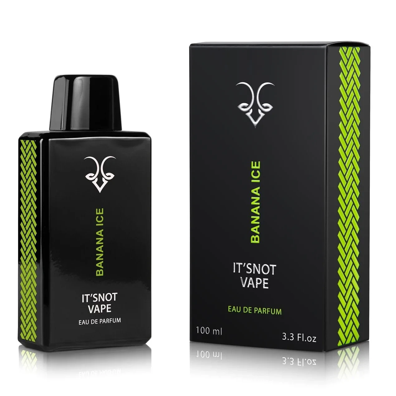 It’s Not Vape Vape Banana Ice Gourmand manufacturer bottle, linked from the supplied product catalogue.