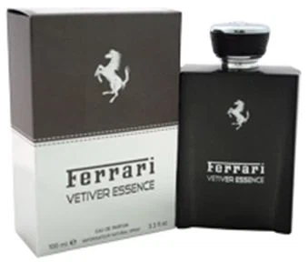 Ferrari Ferrari Vetiver Essence manufacturer bottle, linked from the supplied product catalogue.