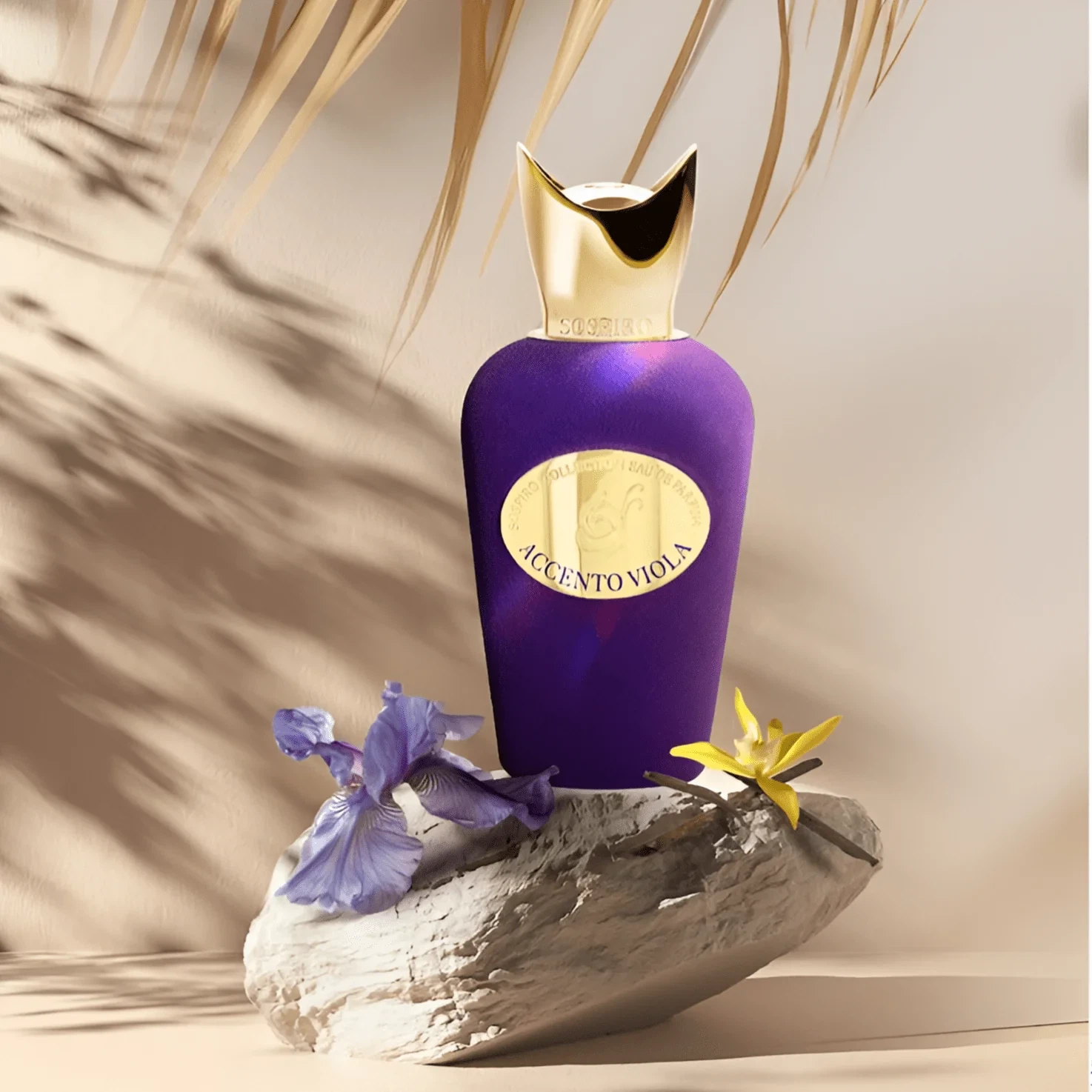 Sospiro Accento Viola manufacturer bottle, linked from the supplied product catalogue.