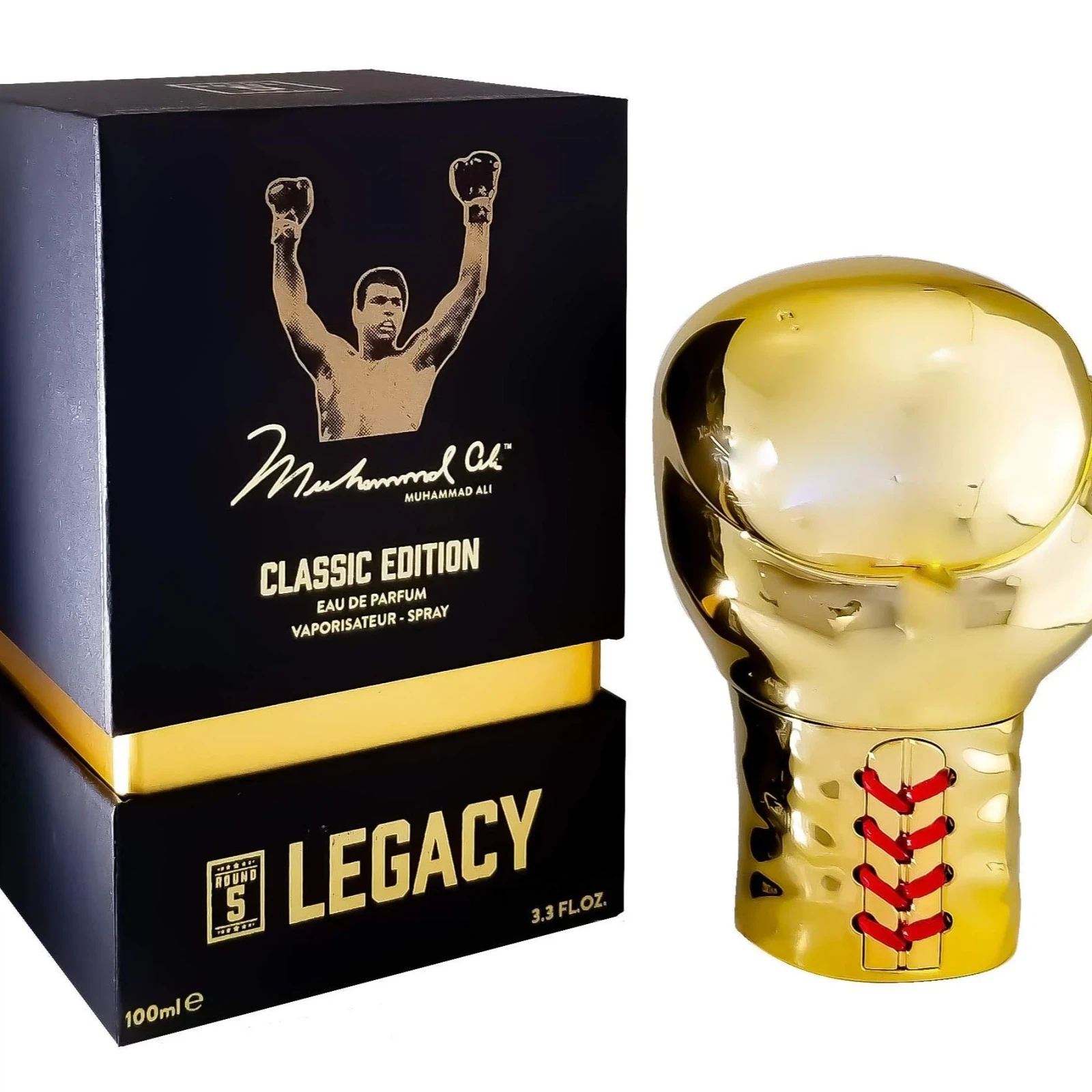 Mohammed Ali Mohammed Ali Legacy Round 5 manufacturer bottle, linked from the supplied product catalogue.