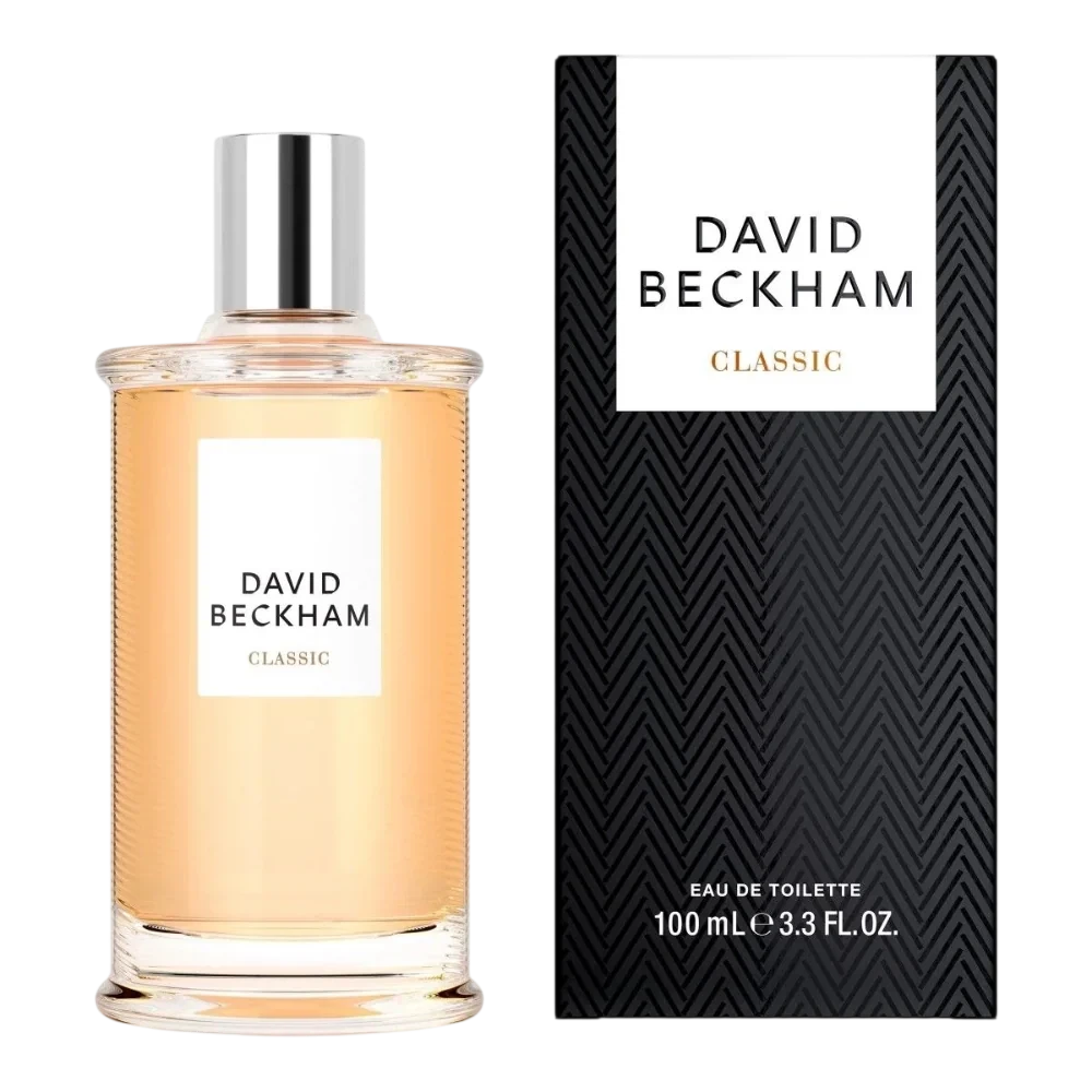 David Beckham Classic Black manufacturer bottle, linked from the supplied product catalogue.