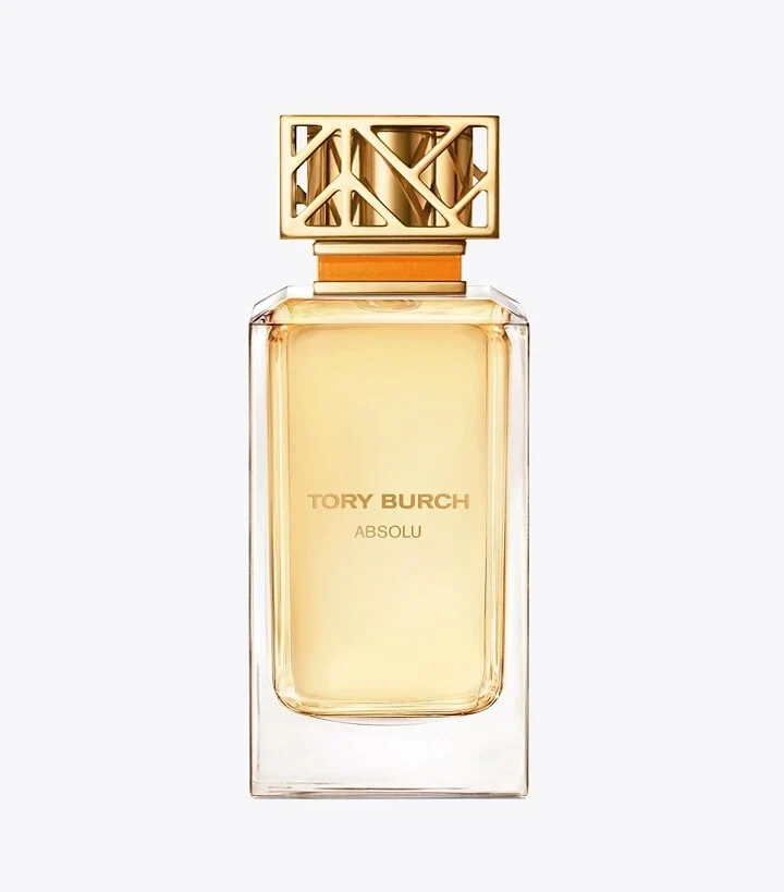 Tory Burch ABSOLU manufacturer bottle, linked from the supplied product catalogue.