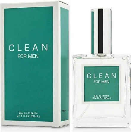 Clean for Men EDT 100ml manufacturer bottle, linked from the supplied product catalogue.
