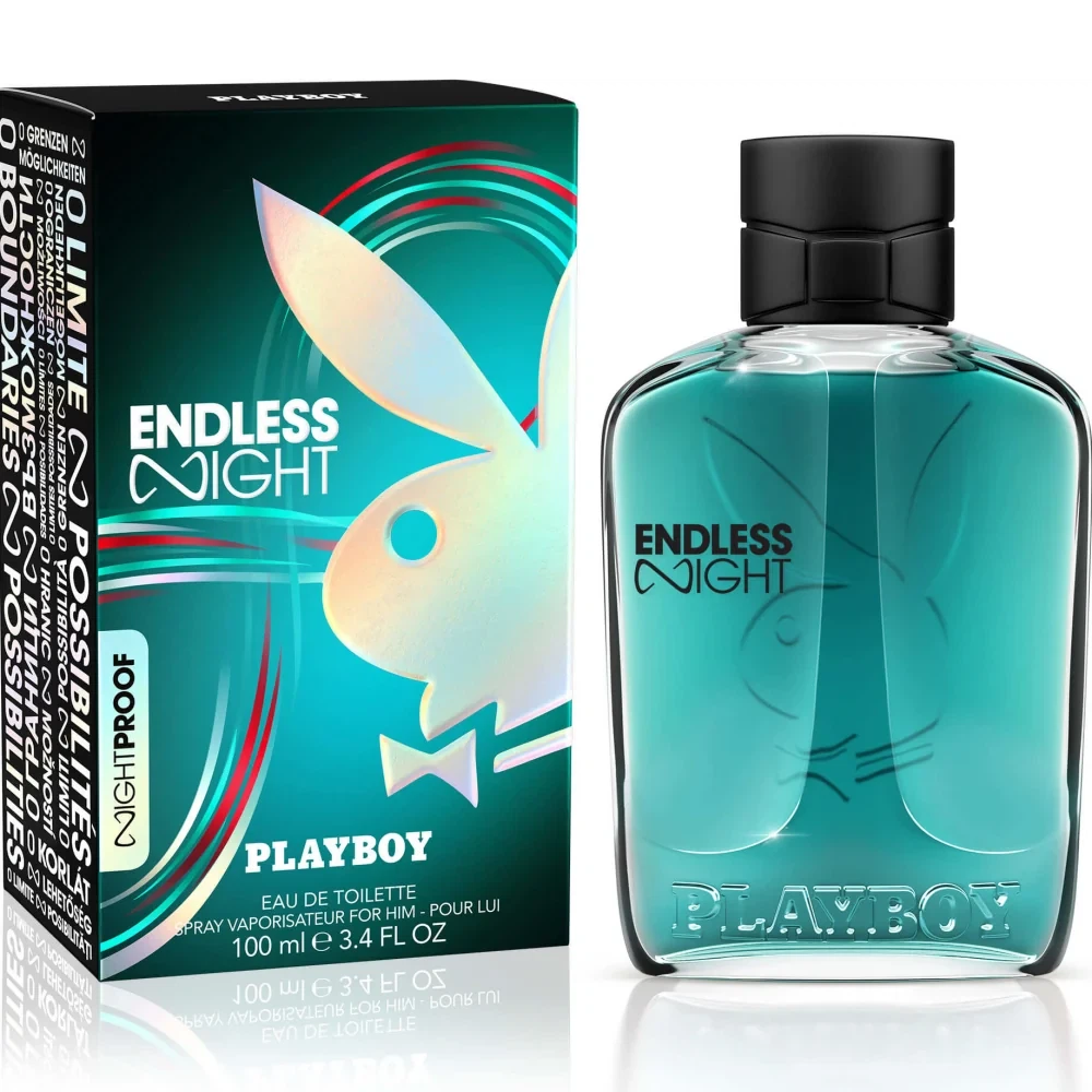 PlayBoy Endless Night manufacturer bottle, linked from the supplied product catalogue.