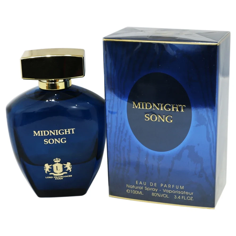 Lord fragrances Midnight Song manufacturer bottle, linked from the supplied product catalogue.