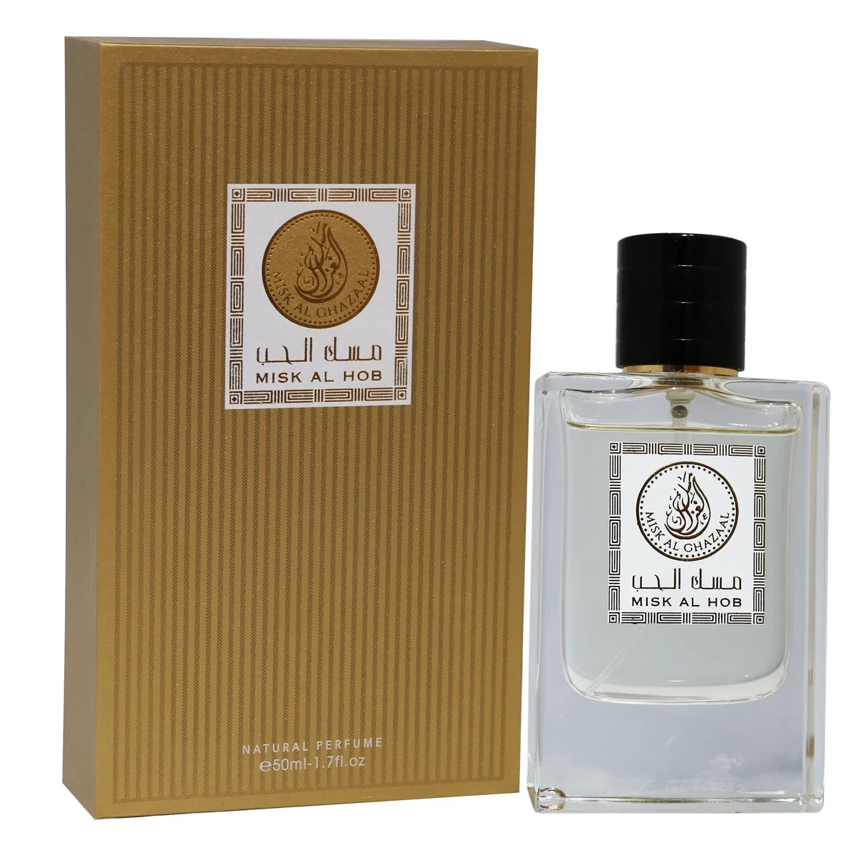 Misk Al Ghazaal Misk Al Hob manufacturer bottle, linked from the supplied product catalogue.