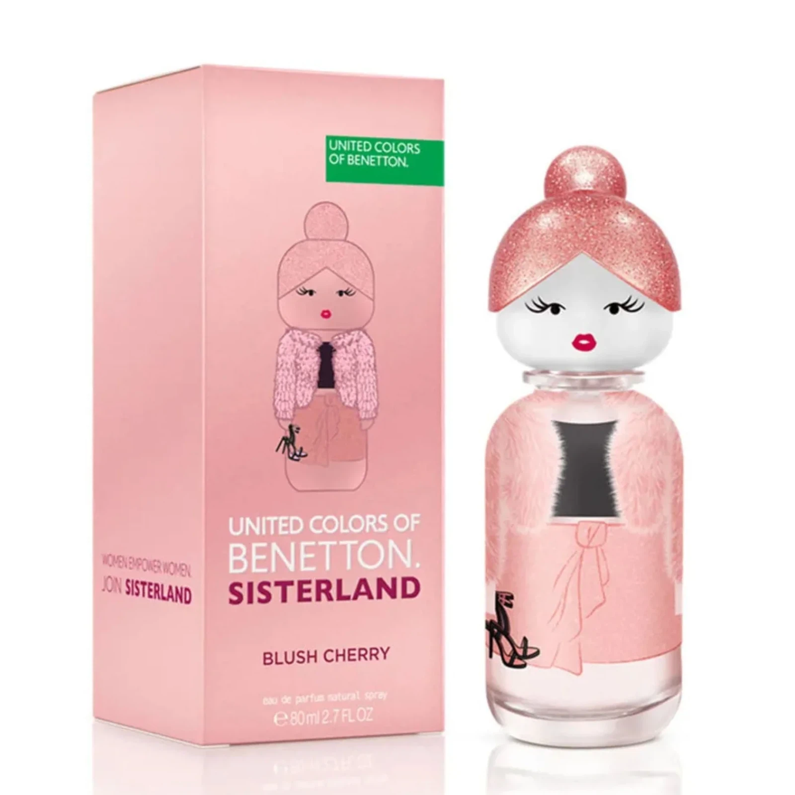 Benetton Sisterland Blush Cherry Floral Gourmand manufacturer bottle, linked from the supplied product catalogue.