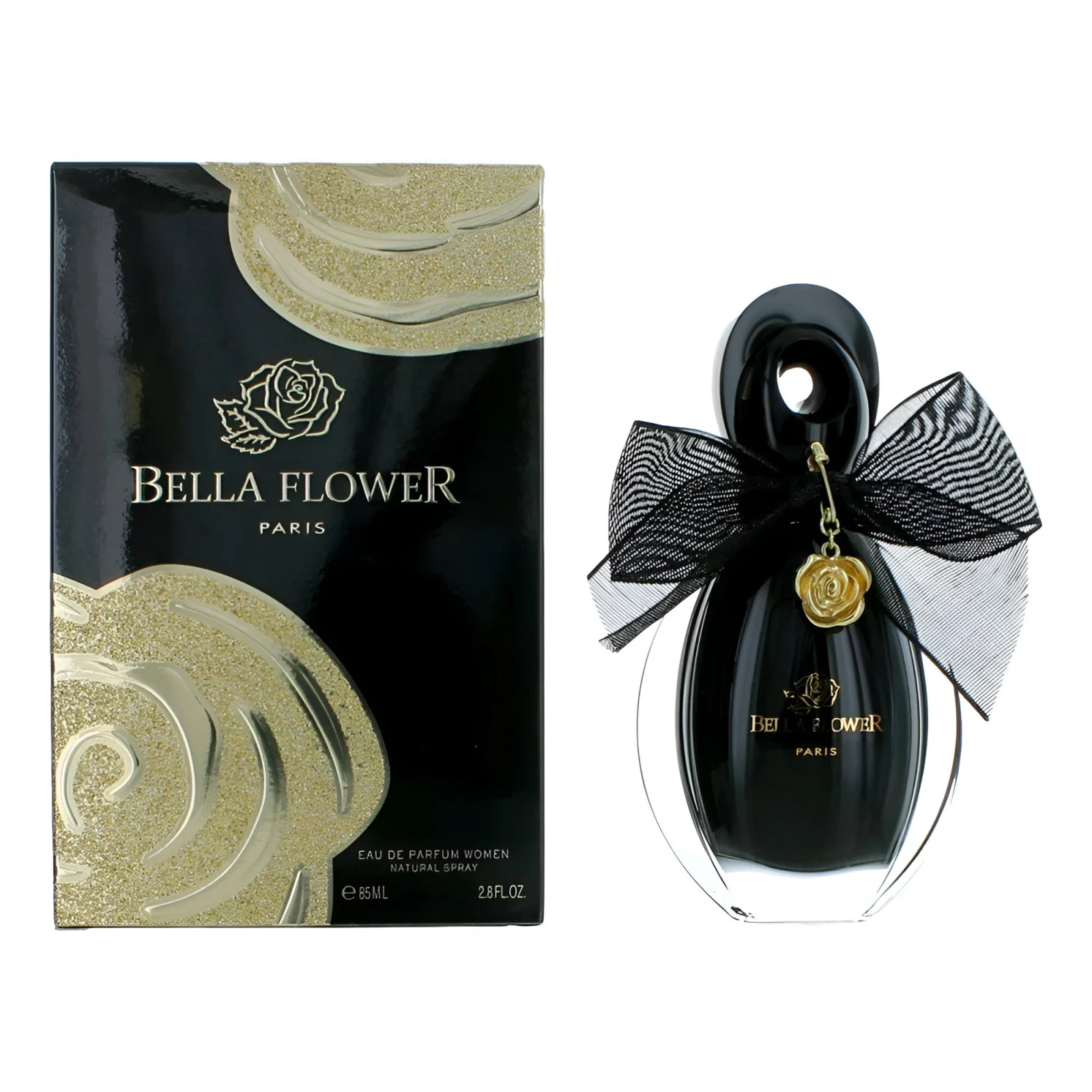 Geparlys Bella Flower manufacturer bottle, linked from the supplied product catalogue.