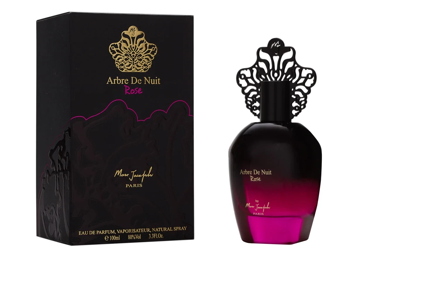 Marc Joseph Paris ARBRE DE NUIT ROSE manufacturer bottle, linked from the supplied product catalogue.