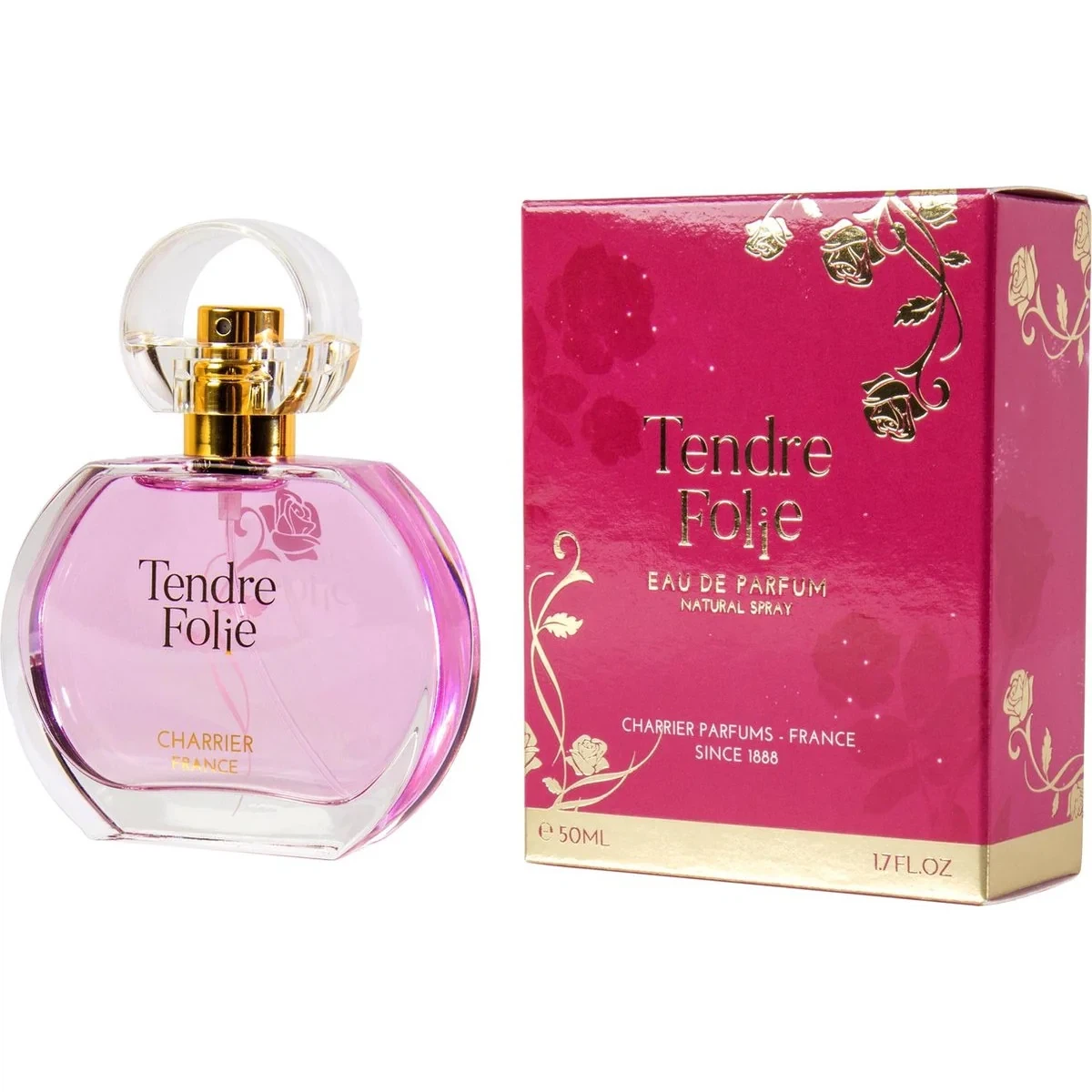 Charrier Parfums Tendre Folie manufacturer bottle, linked from the supplied product catalogue.