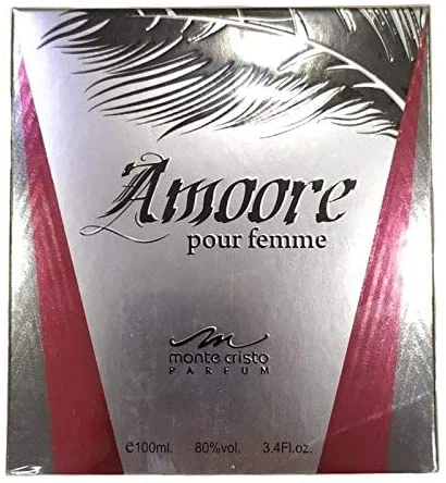 Monte Cristo Amoore Pour Femme manufacturer bottle, linked from the supplied product catalogue.