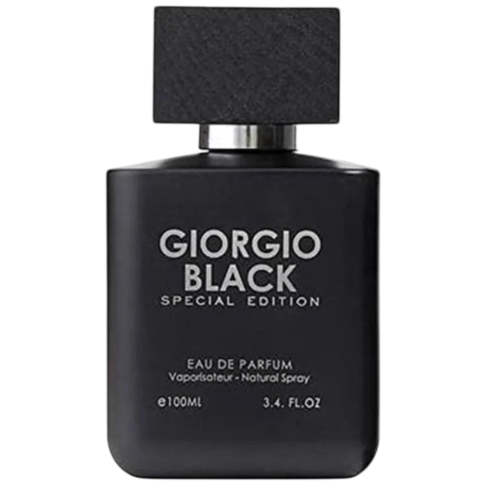 Giorgio Black Special Edition Spray manufacturer bottle, linked from the supplied product catalogue.