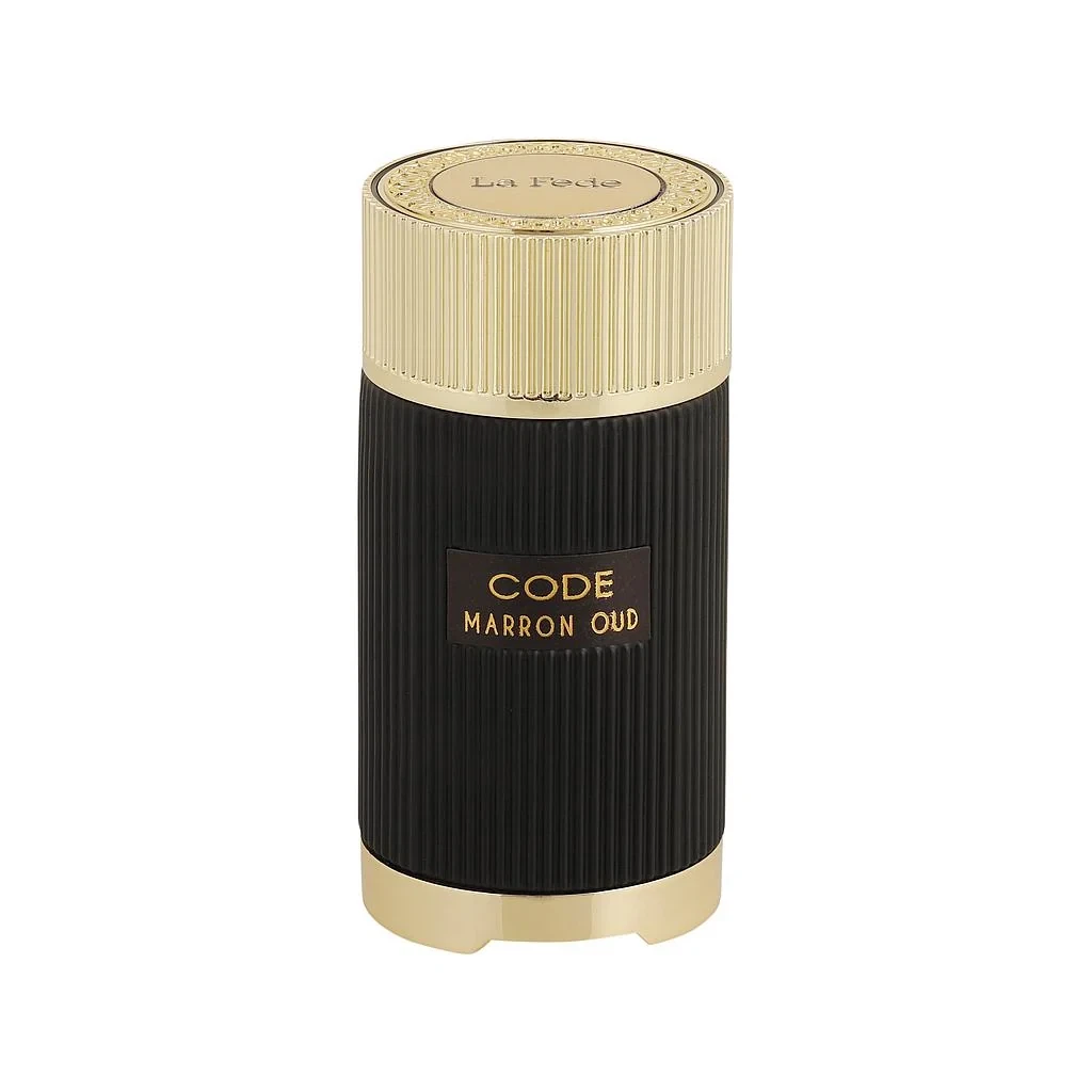Khadlaj Code Marron Oud manufacturer bottle, linked from the supplied product catalogue.
