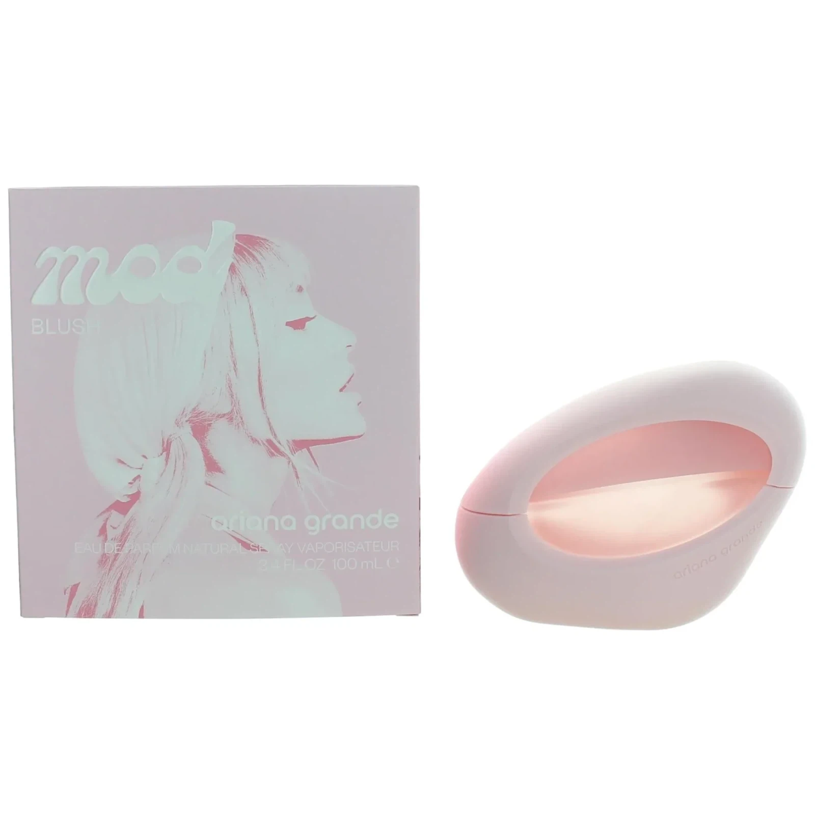 Ariana Grande Mod Blush manufacturer bottle, linked from the supplied product catalogue.