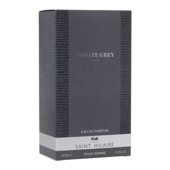 Saint Hilaire PRIVATE GREY POUR HOMME MEN manufacturer bottle, linked from the supplied product catalogue.