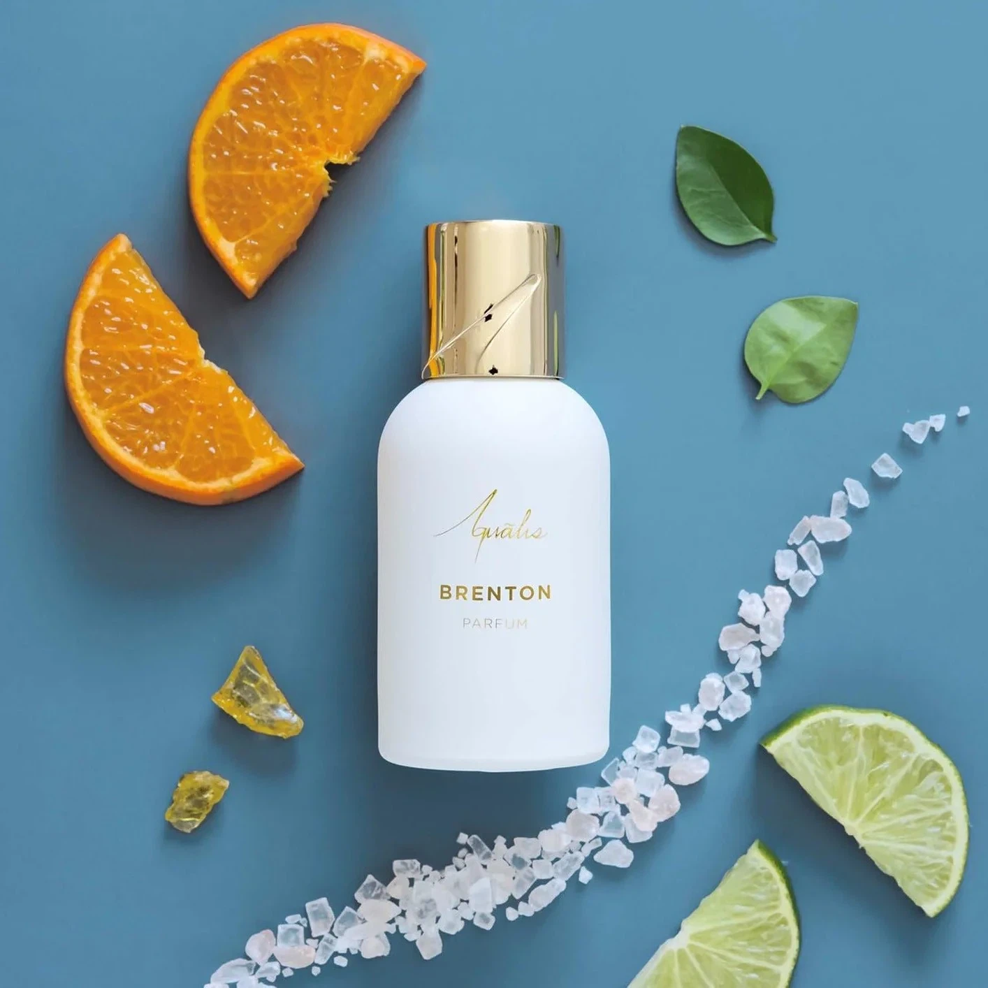 Aqualis Brenton Parfum manufacturer bottle, linked from the supplied product catalogue.