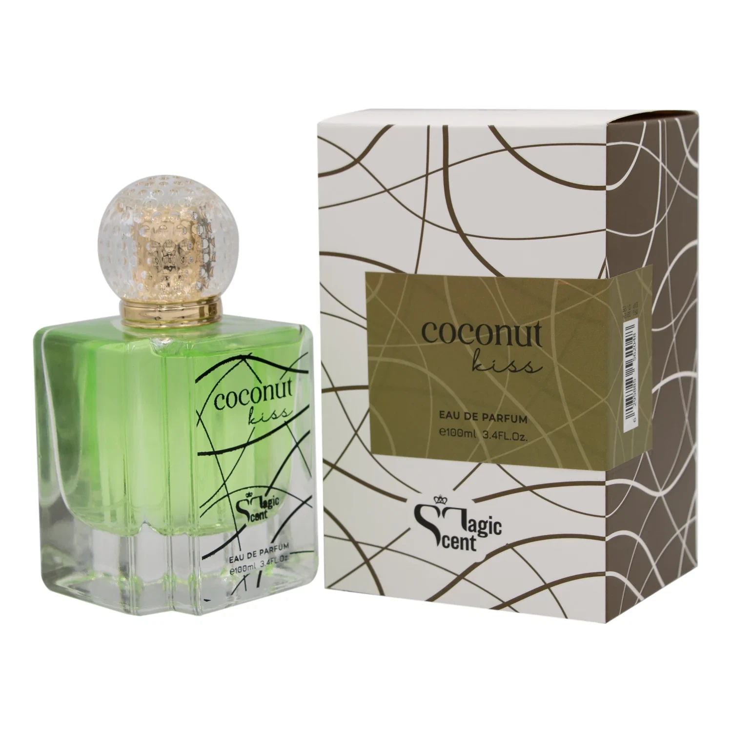 Scent Magic Coconut Kiss manufacturer bottle, linked from the supplied product catalogue.