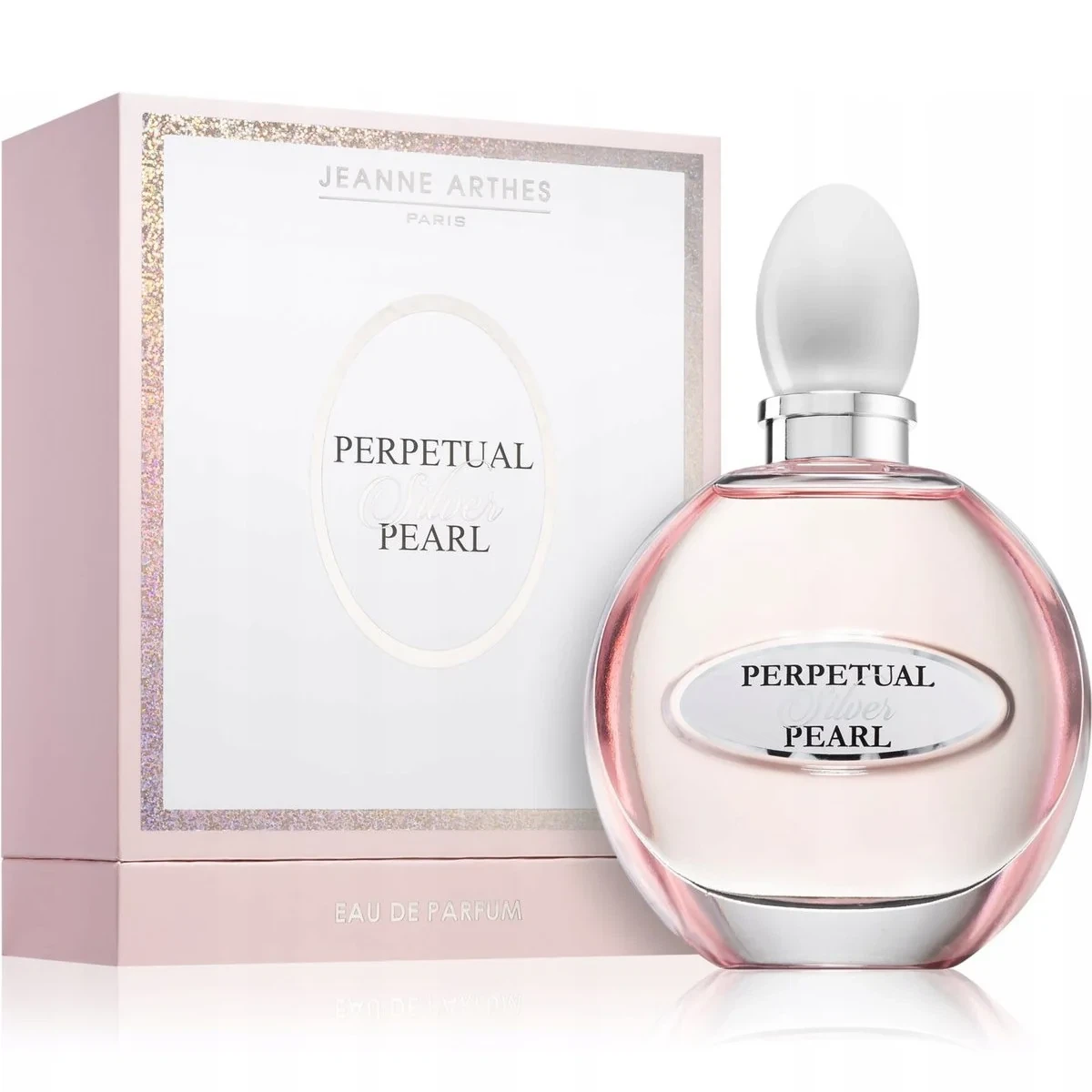 Jeanne Arthes Perpetual Silver Pearl manufacturer bottle, linked from the supplied product catalogue.