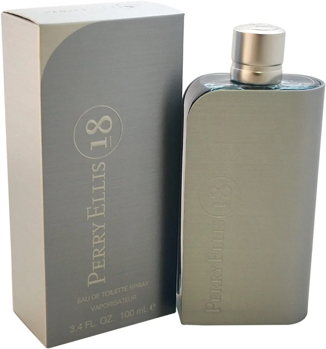 Perry Ellis 18 Spray manufacturer bottle, linked from the supplied product catalogue.