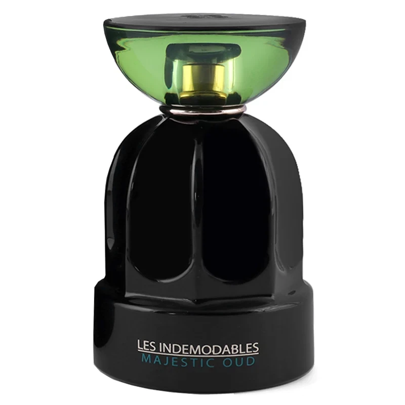 Les Indemodables MAJESTIC OUD manufacturer bottle, linked from the supplied product catalogue.