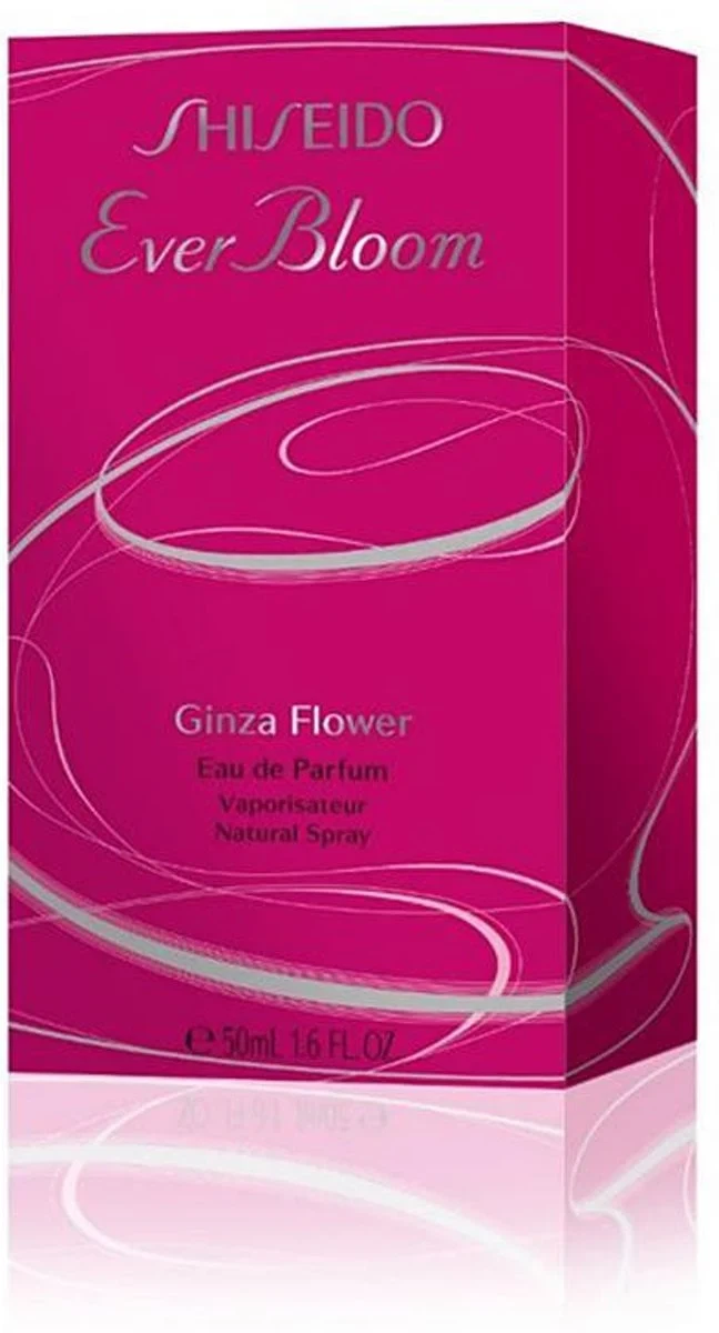 Shiseido EVER BLOOM GINZA FLOWER manufacturer bottle, linked from the supplied product catalogue.