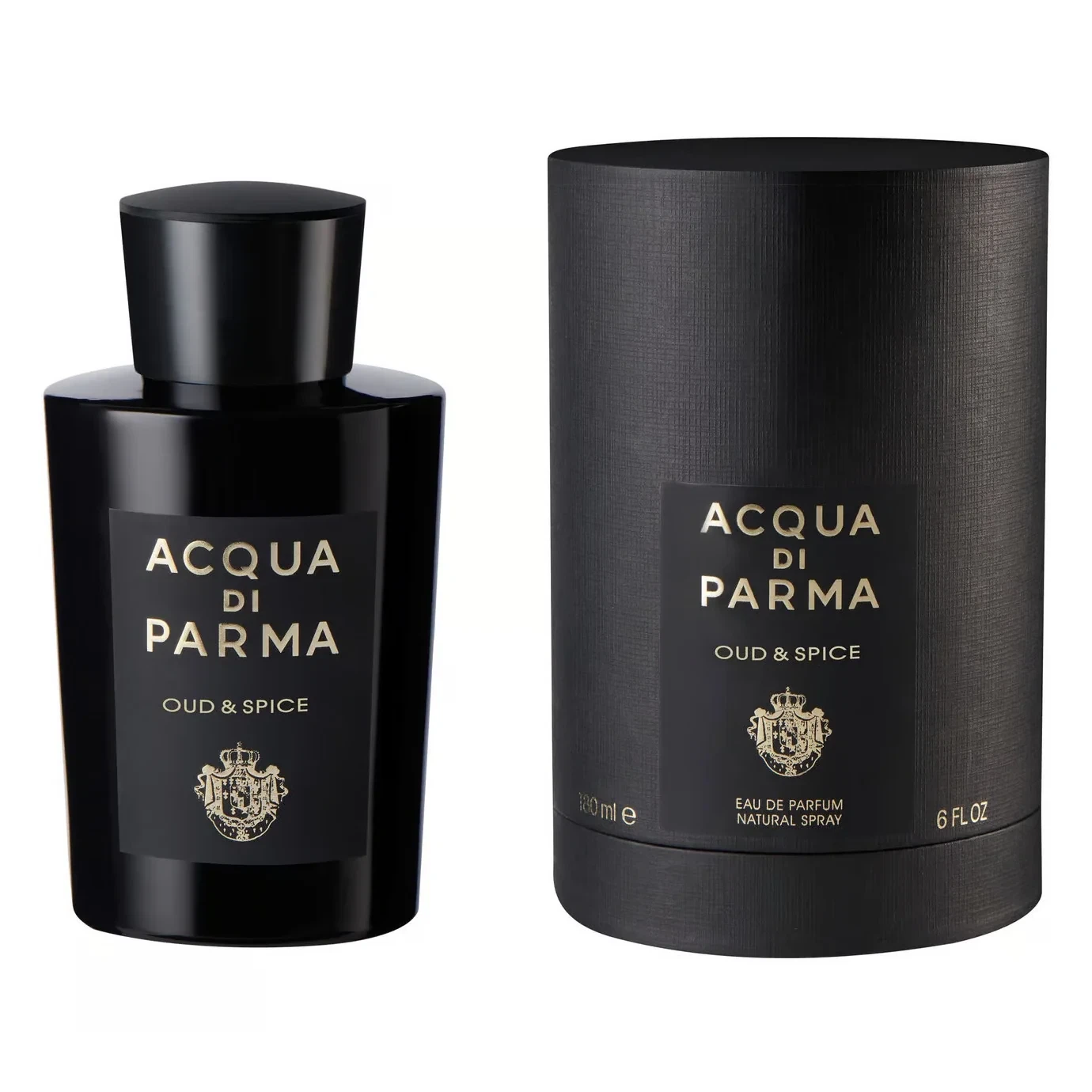 Acqua di Parma Oud & Spice manufacturer bottle, linked from the supplied product catalogue.