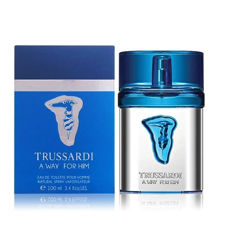Trussardi A WAY FOR HIM manufacturer bottle, linked from the supplied product catalogue.