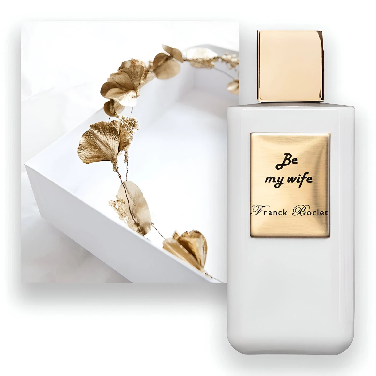 Franck Boclet Be My Wife manufacturer bottle, linked from the supplied product catalogue.