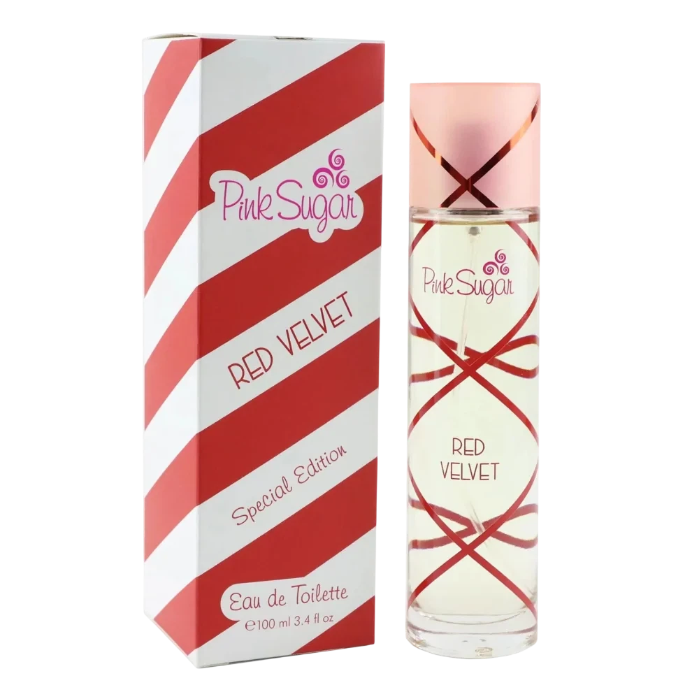 Aquolina Pink Sugar Red Velvet Special Edition manufacturer bottle, linked from the supplied product catalogue.