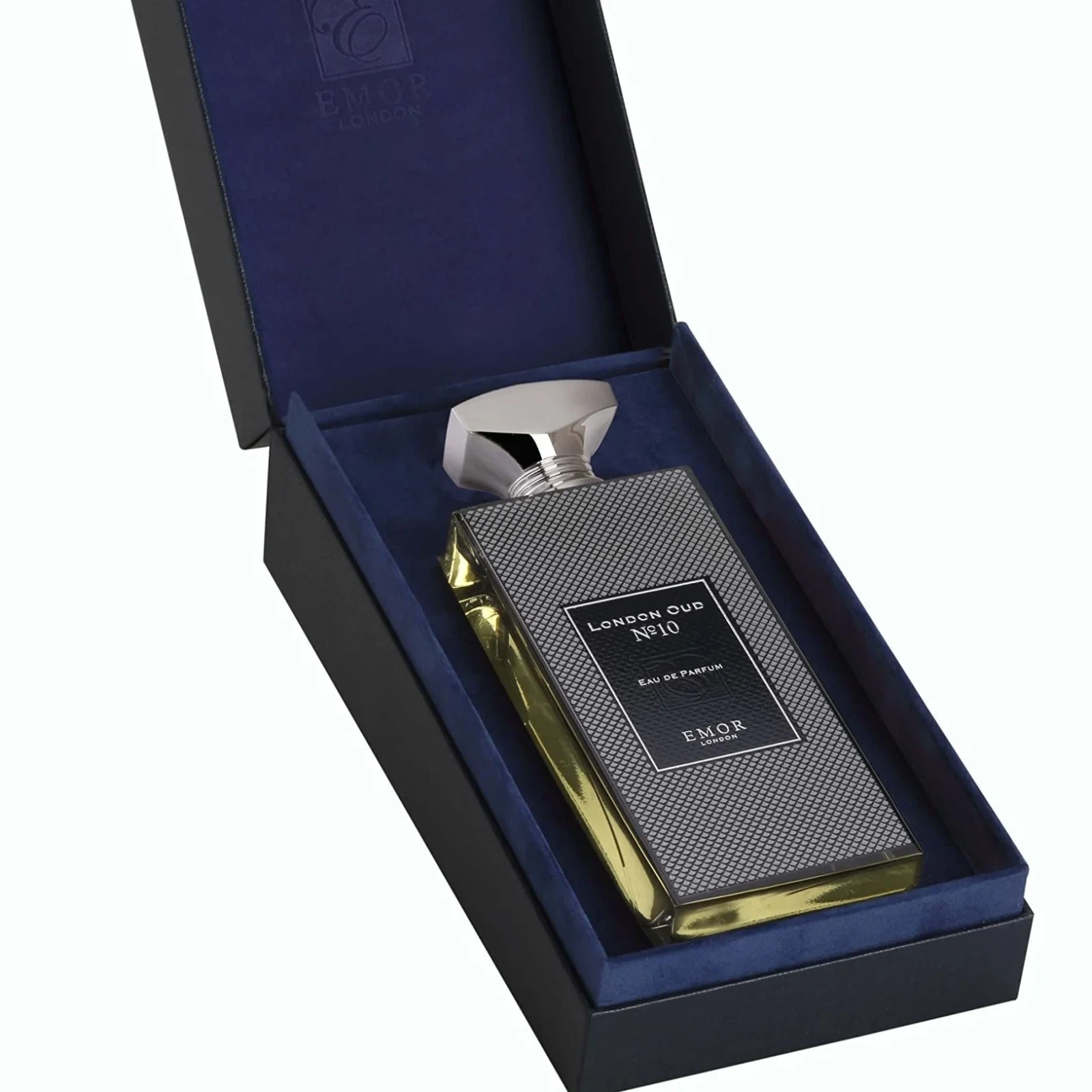 Emor London Oud No.10 manufacturer bottle, linked from the supplied product catalogue.