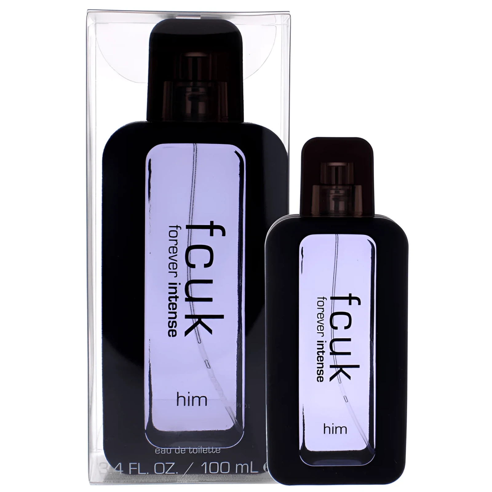FCUK Forever Intense manufacturer bottle, linked from the supplied product catalogue.
