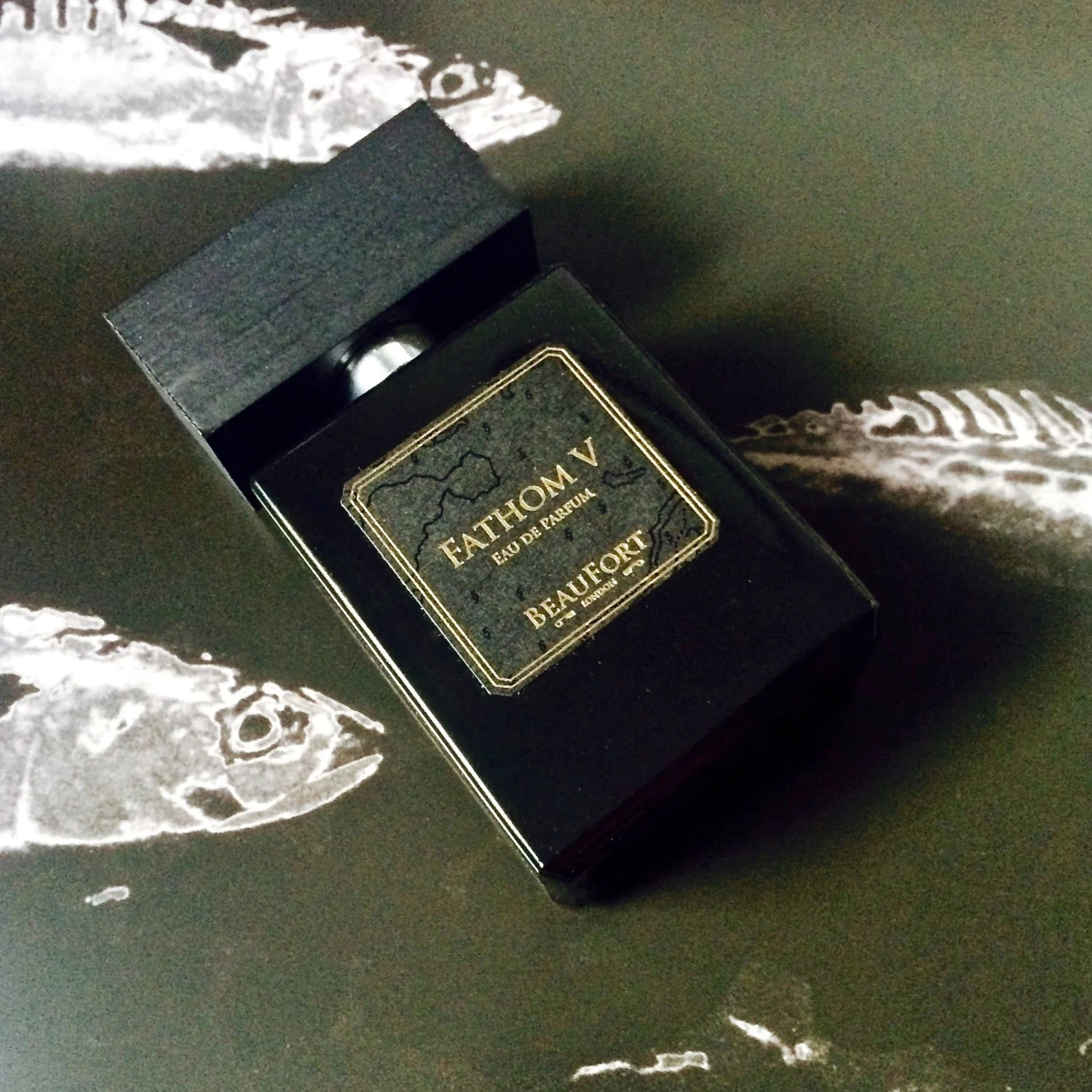 Beaufort London Fathom V manufacturer bottle, linked from the supplied product catalogue.